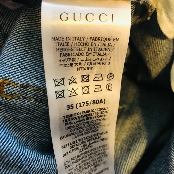 🇮🇹New Gucci Green Red Side Stripe Straight Leg Blue Jeans🇮🇹 - Picture 12 of 16